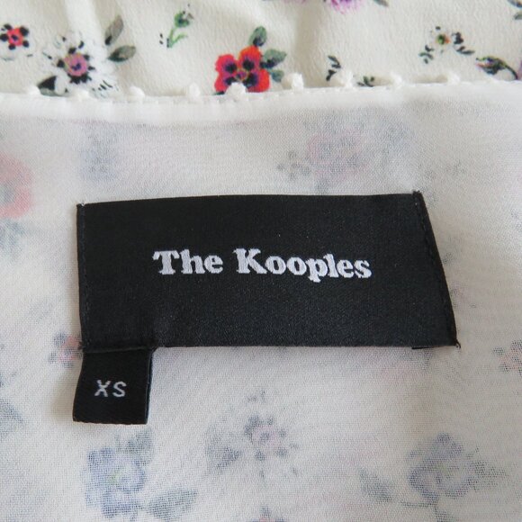 THE KOOPLES Mixed Print 100% Silk Ditsy Floral Flowy Mini Dress - Size XS - Picture 16 of 16